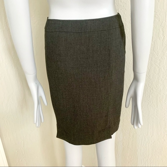 JAEGER Vintage Wool Blend Pencil Skirt Grey - Picture 5 of 13